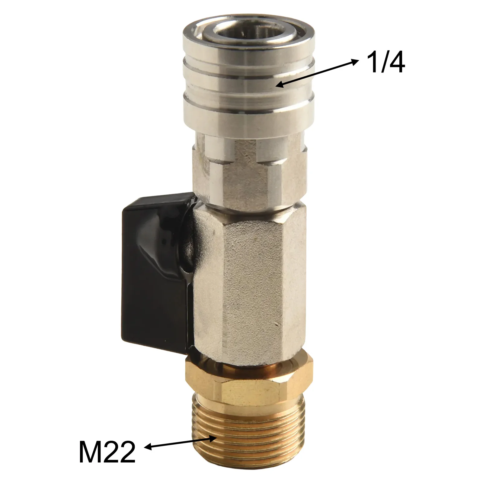 High Pressure Washer Ball Valve 1/4 M22 Quick Connector For Power Washer Stainless Steel Pressure Washer Hoses Parts