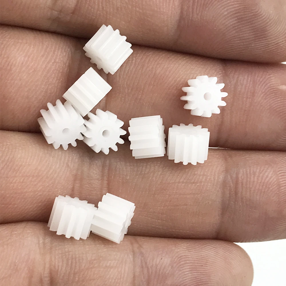 10pcs Plastic Gear 0.5Modulus 121.5A 0.5M Pinion Gear 12 Teeth Plastic Gear Motor Parts Spindle Gear Motor Toy Accessories