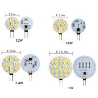 5PCS Mini G4 LED Bulbs DC 12V 5050 SMD 1.2W 2.4W 5W 120 Degree bi-pin Cold Warm White Halogen Replacement Lamp