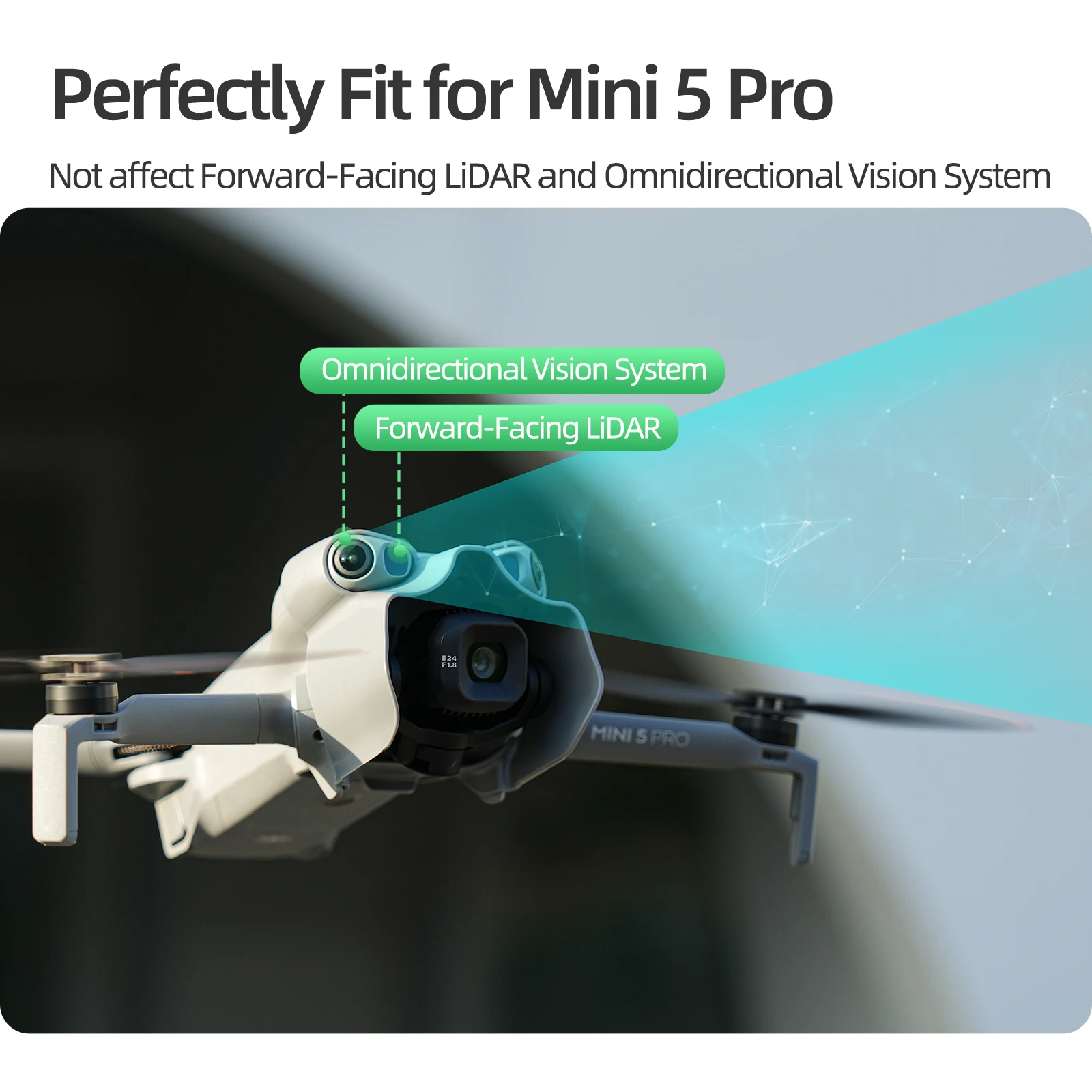 لـ DJI Mini 5 pro غطاء عدسة مضاد للوهج وواقي Gimbal ملحق ظلة - حماية عدسة الكاميرا #6