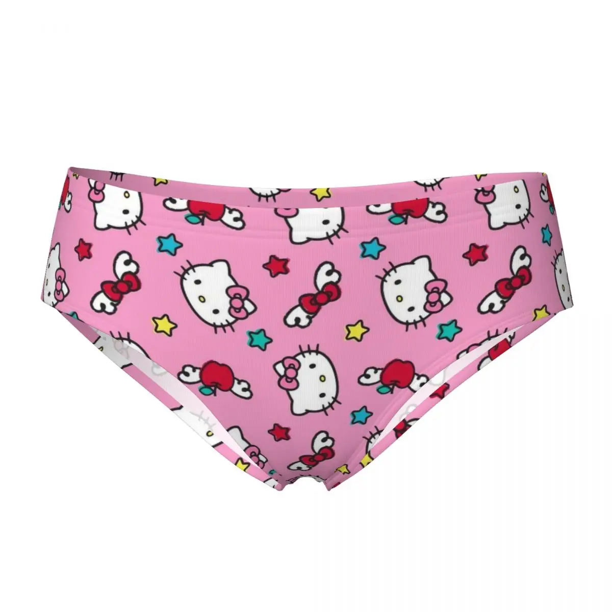 

Юмор розовые трусики с героями мультфильмов «Hello Kitty», женское нижнее белье, дышащие трусы для женщин, большие размеры