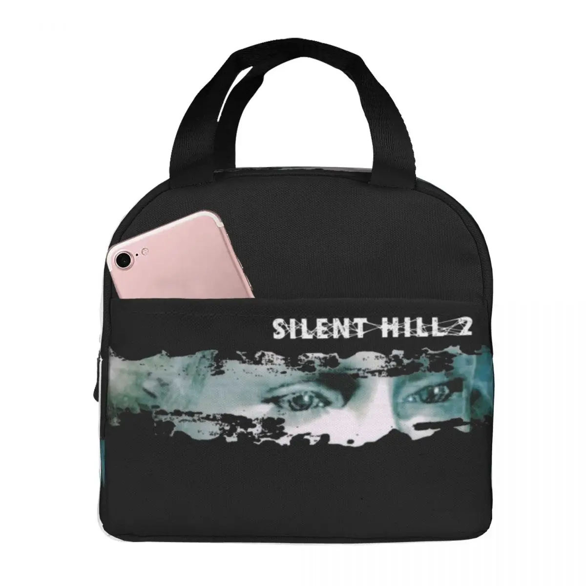 Silent Hill 2กระเป๋าใส่ข้าวกลางวันวิดีโอเกมกันน้ำกระเป๋าเก็บความเย็นอ็อกซ์ฟอร์ดเงียบ3อาหารร้อนกระเป๋าปิกนิก