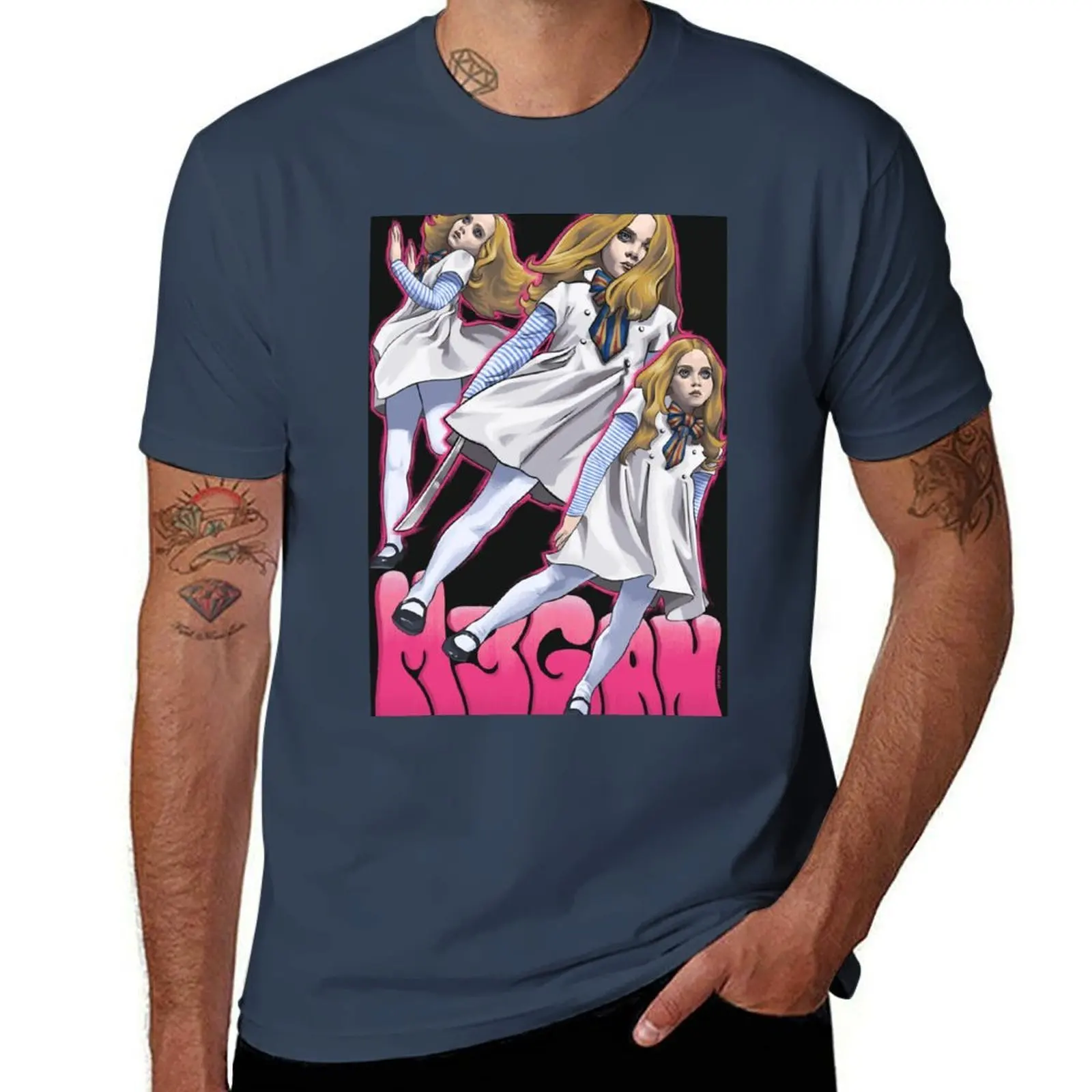 

Megan Art / Movie M3gan T-Shirt Plus Size Workout Short Sleeve Top