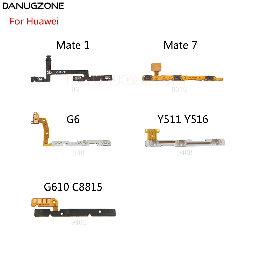 Power Button Switch Volume Button Mute On / Off Flex Cable For Huawei Mate 7 1 G6 Y511 Y516 G610 C8815