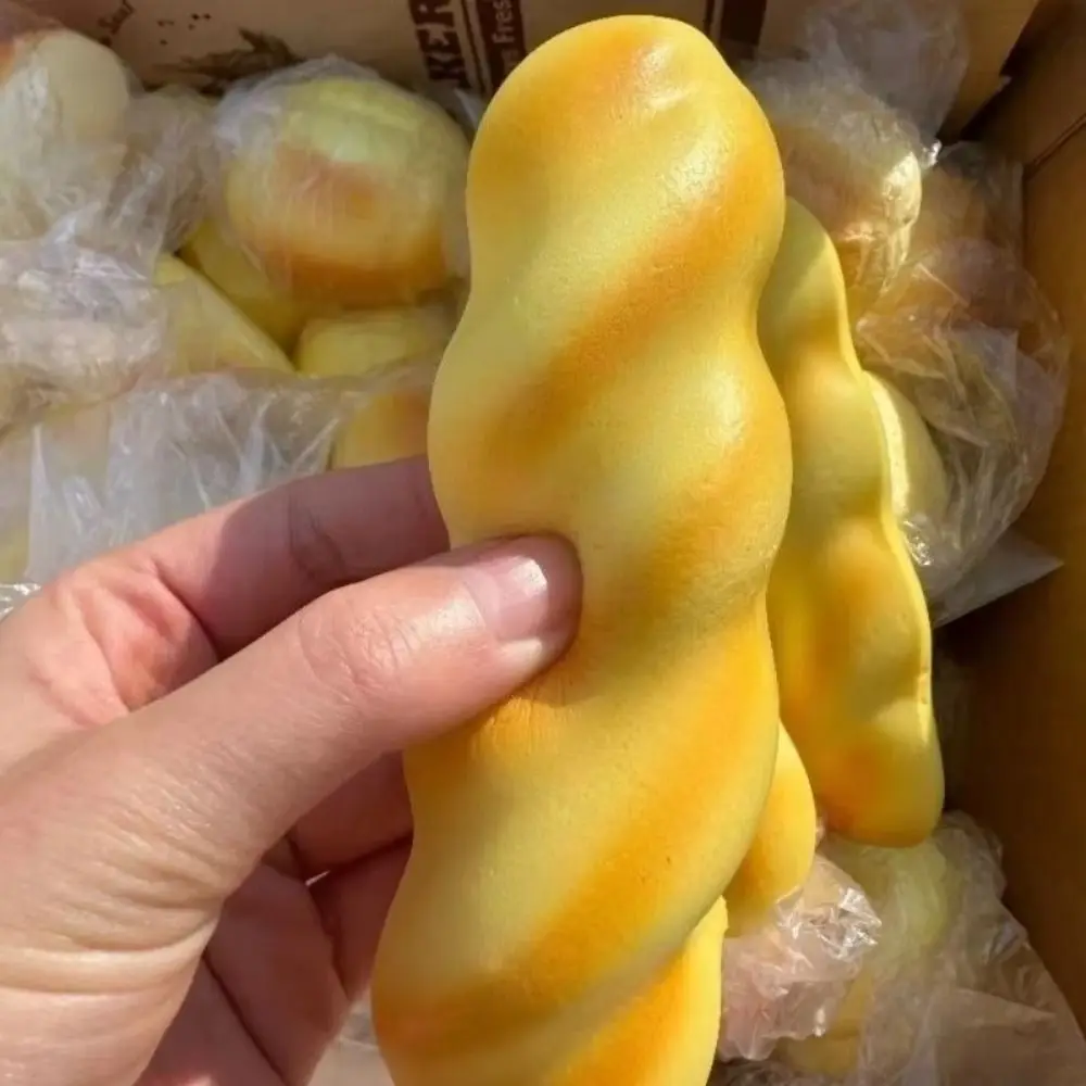 1pc Cute Slow Rebound Bread Squeeze Toy Wet Soft Soft Sticky Squeeze Toy Stress Ball Funny Gift