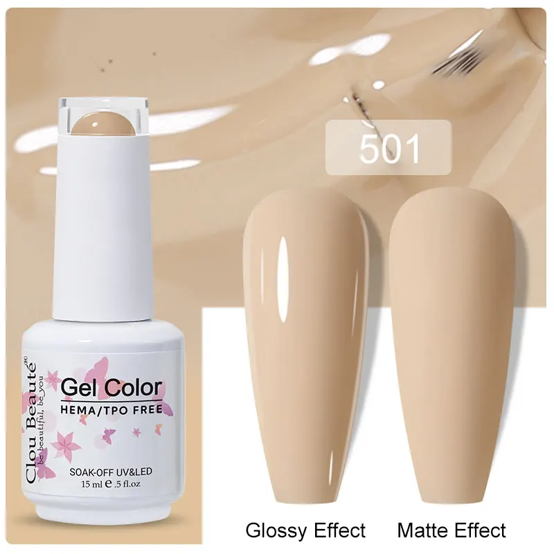 Clou Beaute 15 ml Gel Nagellak Semi-permanente Hybride Zwart Rode Kleur Gel Polish Nail Art UV Nagel emaille Vernis Nagelbenodigdheden