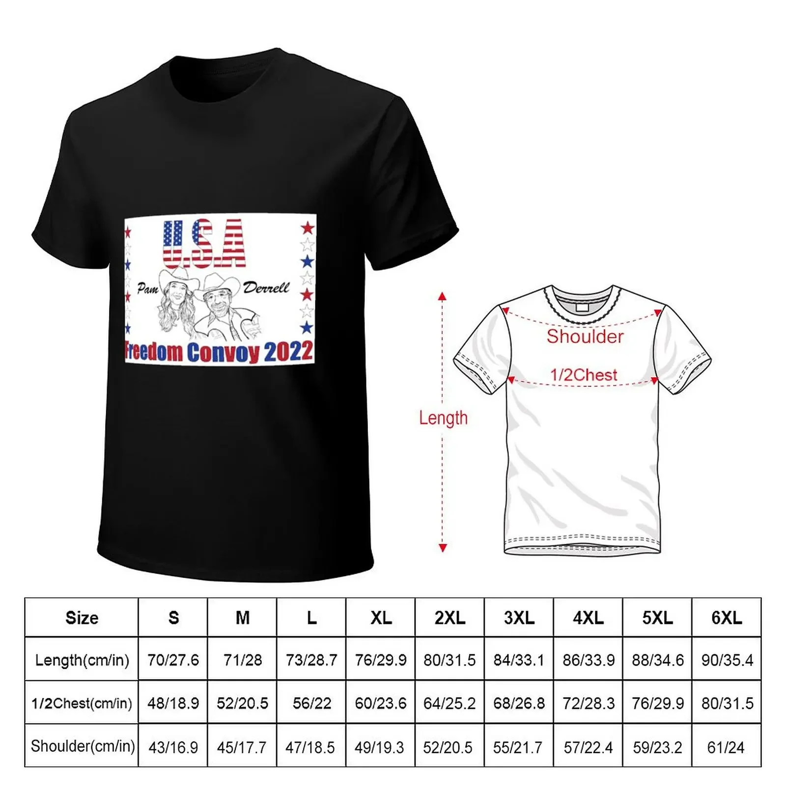 USA Freedom Convoy 2022 - Pam - Derrell T-Shirt Aesthetic clothing summer tops mens t shirts