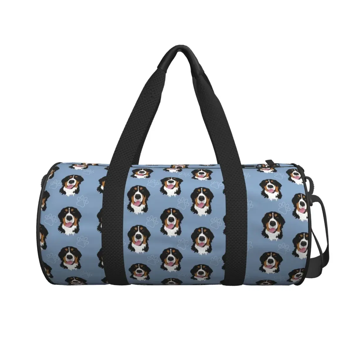 

Bernese Mountain Dog Pattern-blue Large Duffle Gym Bag Waterproof Duffle Travel Bags Handbags Fitness bag