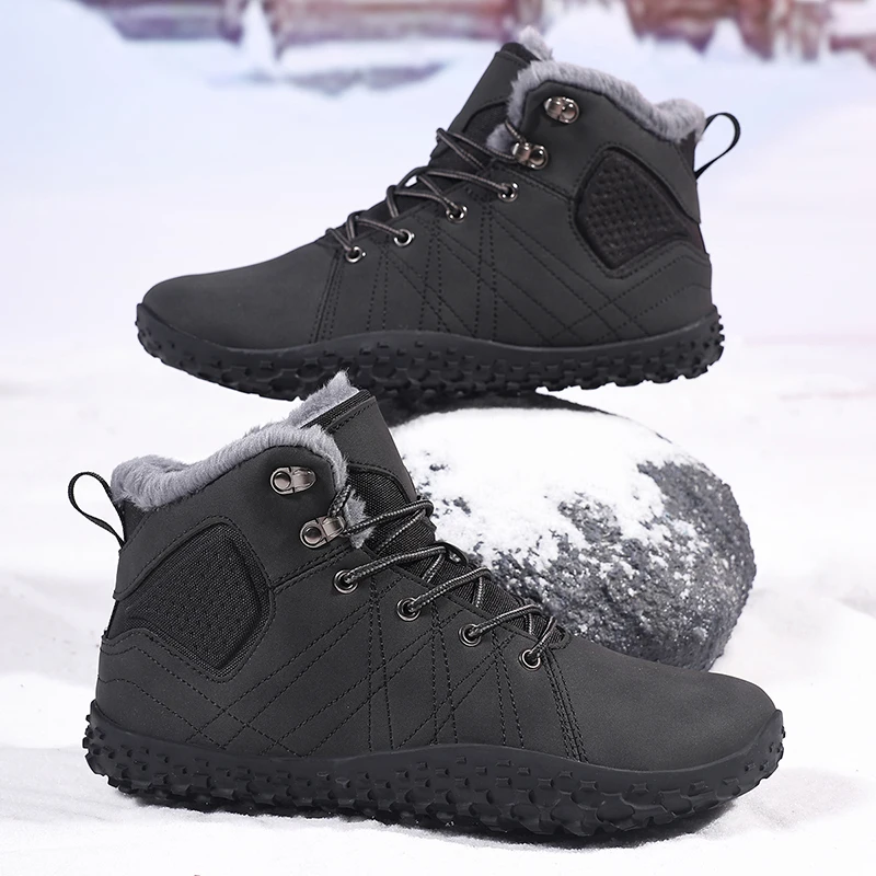 Maedtef botas de caminhada masculinas inverno térmico anti deslizamento sapatos de trekking botas de montanhismo quente ao ar livre aventura caminhadas calçados