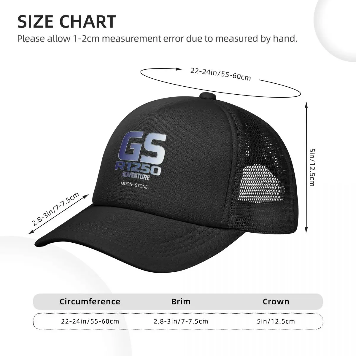 Mężczyźni Adventure R1250 GS Trucker Hats Hip-Hop Mesh Baseball Cap Snapback Caps Motor Motorcycle Hats Sun Caps Sports Cap Summer