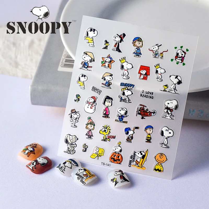 Snoopy Cartoon Nail Stickers Animation Nail Art Decoration Cute Waterproof Stickers Nail Art Decals