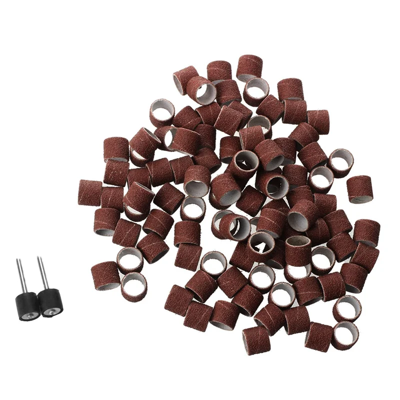 

ABAH-500Pc 1/2 Inch Sanding Bands Kit With 2 Sanding Drum Mandrel For DREMEL Rotary Tools