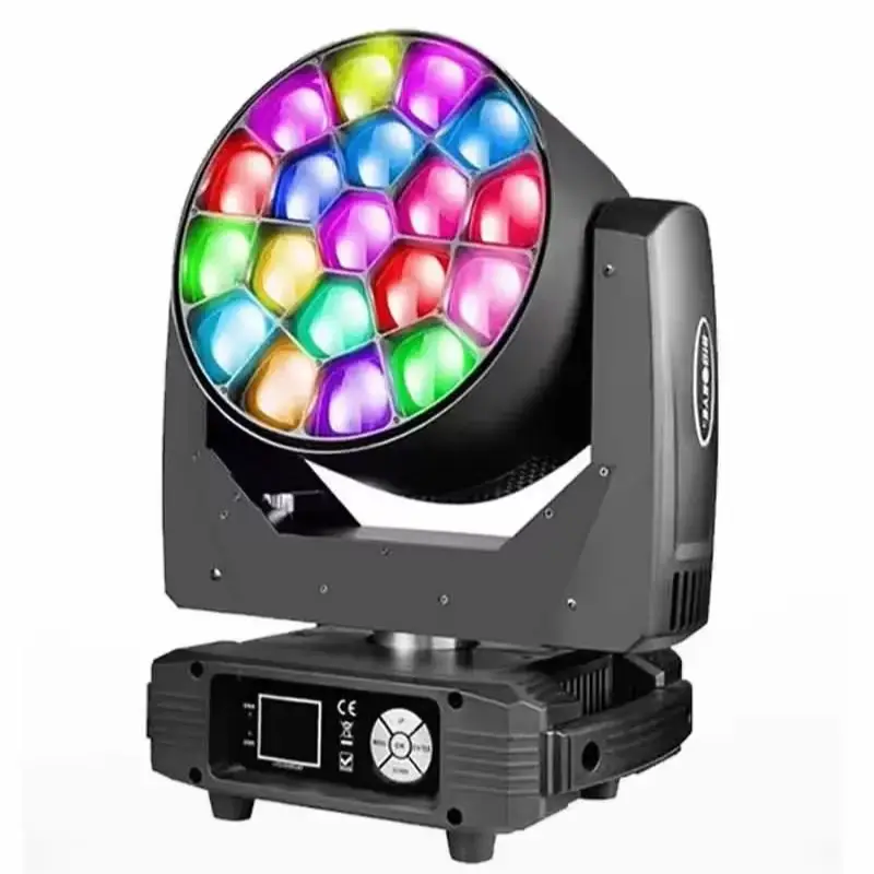 Led Beam+Wash Big Bees Eyes 19X25W Rgbw Zoom Bewegende Kop Verlichting DJ Disco Stage Effect Apparatuur