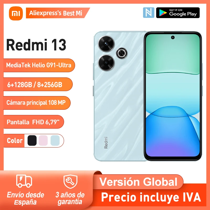 Xiaomi Redmi 13 Global Version 128GB/256GB MediaTek G91-Ultra 6.79