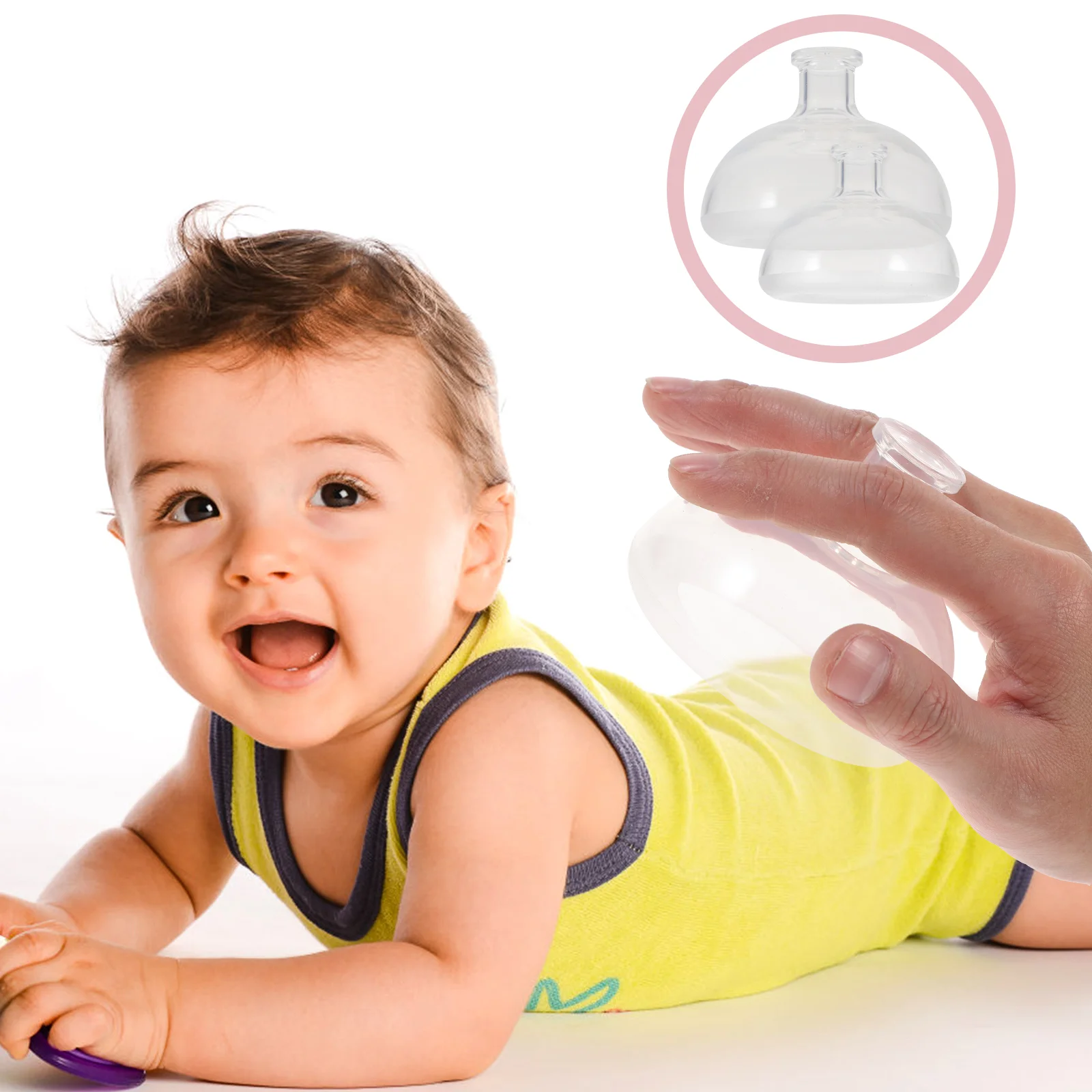 2-teiliges Baby-Schleimgerät Pat Patting Tool Zubehör Sputum Spucken Silica Gel Helfer Cup Kleinkind