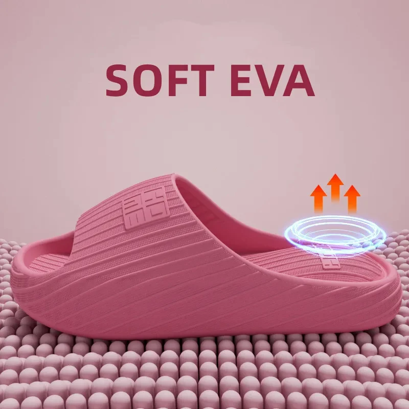 

Soft EVA Cloud Slippers For Women Non-Slip Thick Sole Bathroom Slides Lightweight Waterproof Shower Shoes