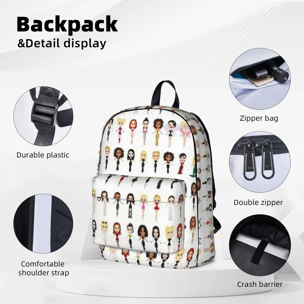 Spice Up Your Look Backpacks Large Capacity Student Book bag Shoulder Bag Travel Rucksack Waterproof Children School Bag