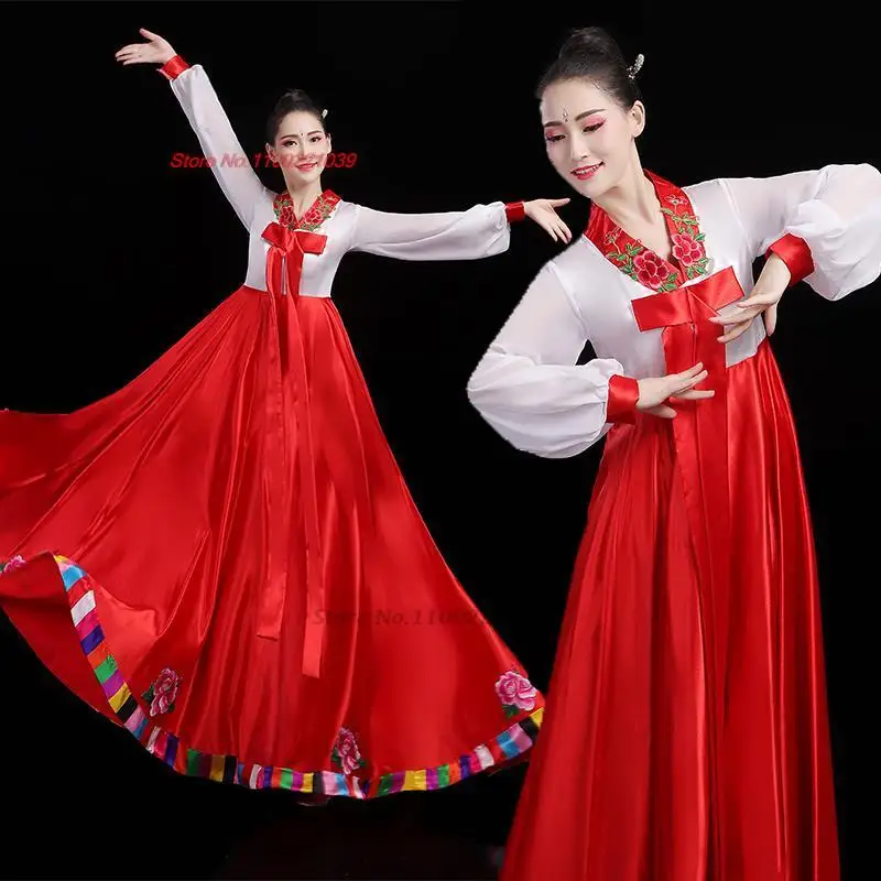 2025 traditional korean fairy cosplay performance hanbok dress women national flower folk dance costumes oriental hanfu dress