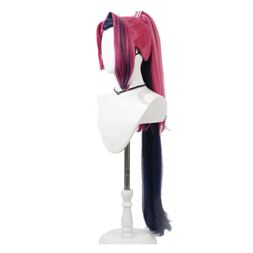 الجحيم نزل 2 المخملية فندق تأثيري الباروكات أحمر أسود الشعر طويل ذيل حصان زي الملحقات فستان الدعائم حفلة كرنفال الهالوين