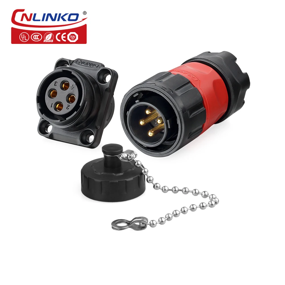 CNLINKO M20 2/3/4/7/9 Pin Industriële Connector PBT Plastic Paneelmontage 12V 5A-20A Waterdichte IP68 Elektrische Connector YM20