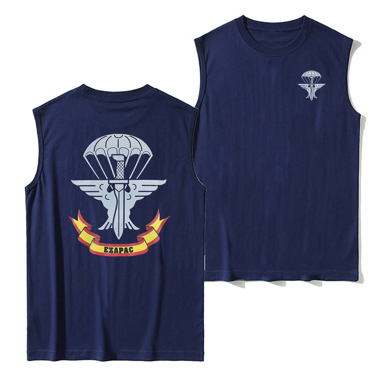 Spanish Parachute Engineer Squadron Tanktop 100% Cotton O-Neck Casual Mens Vest Sleeveless Tee Shirt Streetwear