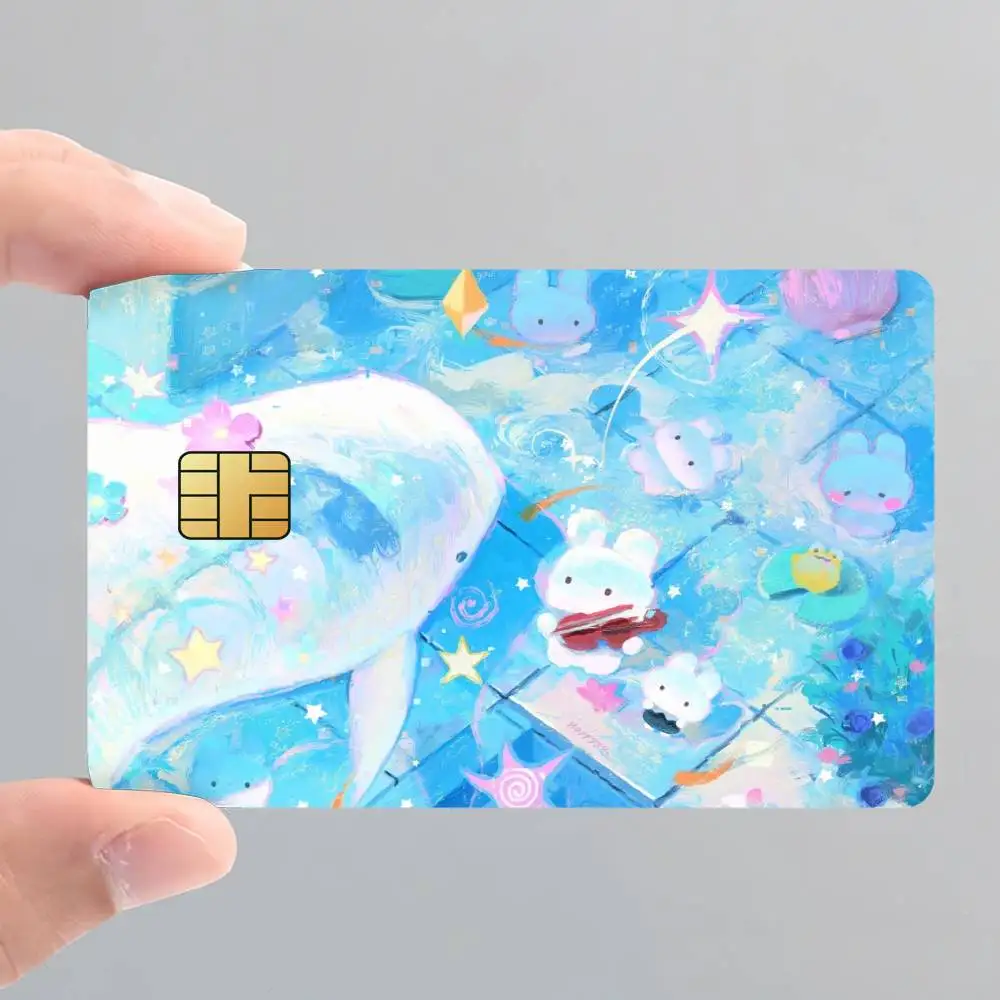 Dopamine Aesthetic Card Stickers for Bank Access Protective Waterproof Film Cover Sticker Surprise Gift