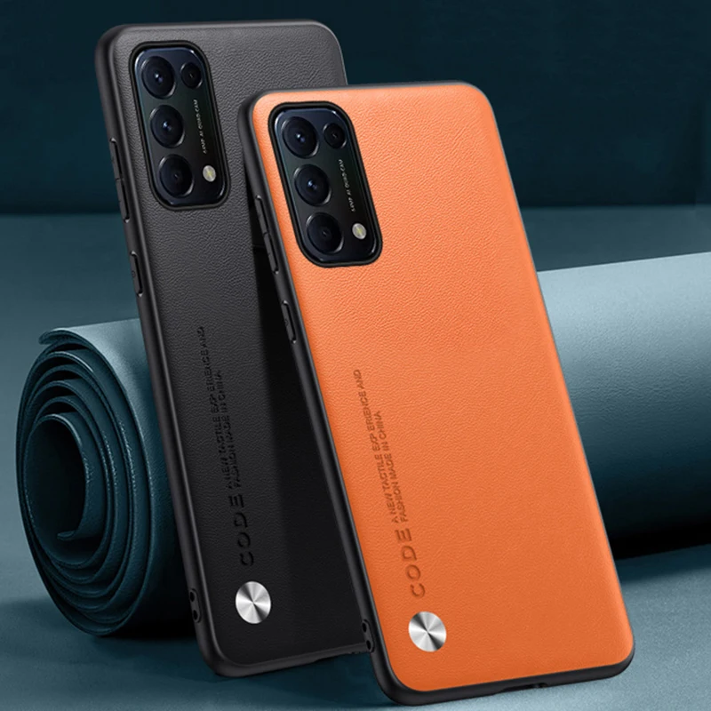 Für OPPO Find X3 Lite Hülle Luxus PU Leder Handyhülle Für OPPO Reno 5 5G Reno5 4G Rückseite Silikon Stoßfester Schutz.