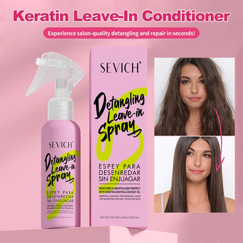 Leave-In Molecular Repair Hair Mask Collagen Keratin Treatment Hair Conditioner Hair Essential Spray for Dry Damaged Hair Care
