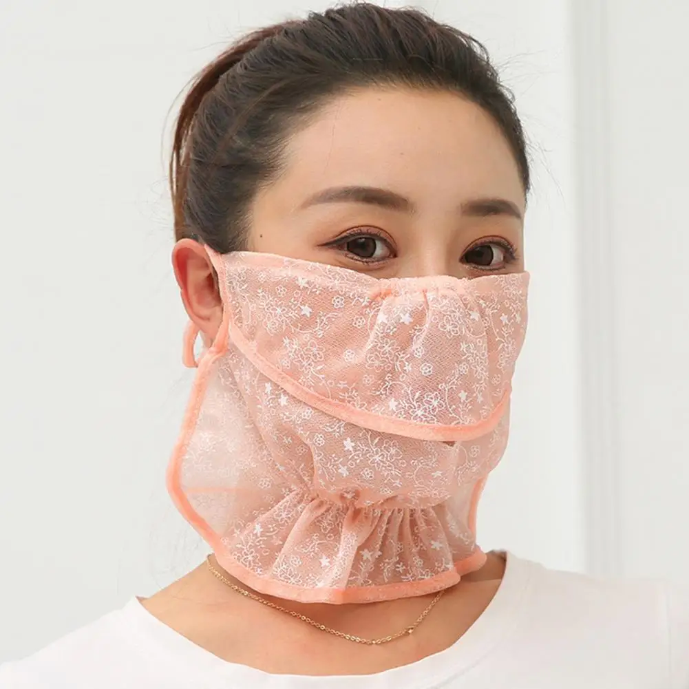 Breathable Breathable Women Sunscreen Face Hood Sun Opening Mouth Summer Sunscreen Face Hood Anti UV