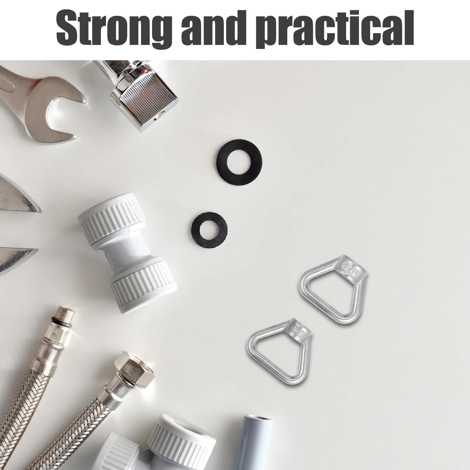 

2Pcs Stainless Steel Triangle Lifting Ring Nut Threaded Eye Nut Heavy Duty Fastener for Marine Industrial Boat Rigging