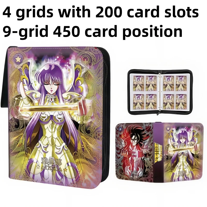 

/9 Pocket Saint Seiya Card Binder Collector Book Folder Zipper Anime Trading Game Card Album Holder with 50 inner Pages