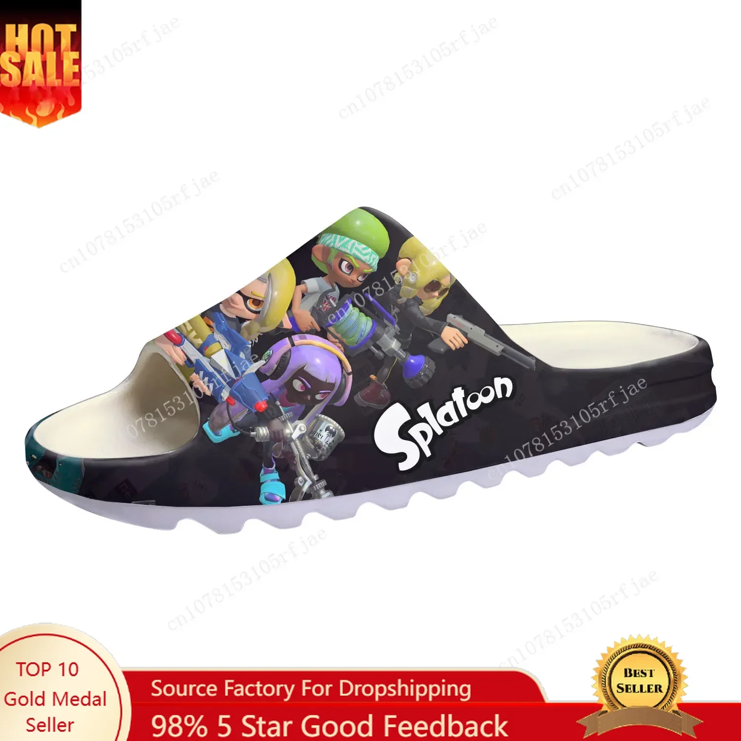 

Anime Cartoon Game Splatoons Soft Sole Sllipers Mens Womens Teenager Home Clogs Custom Water Fashion Shoes on Shit Sandals