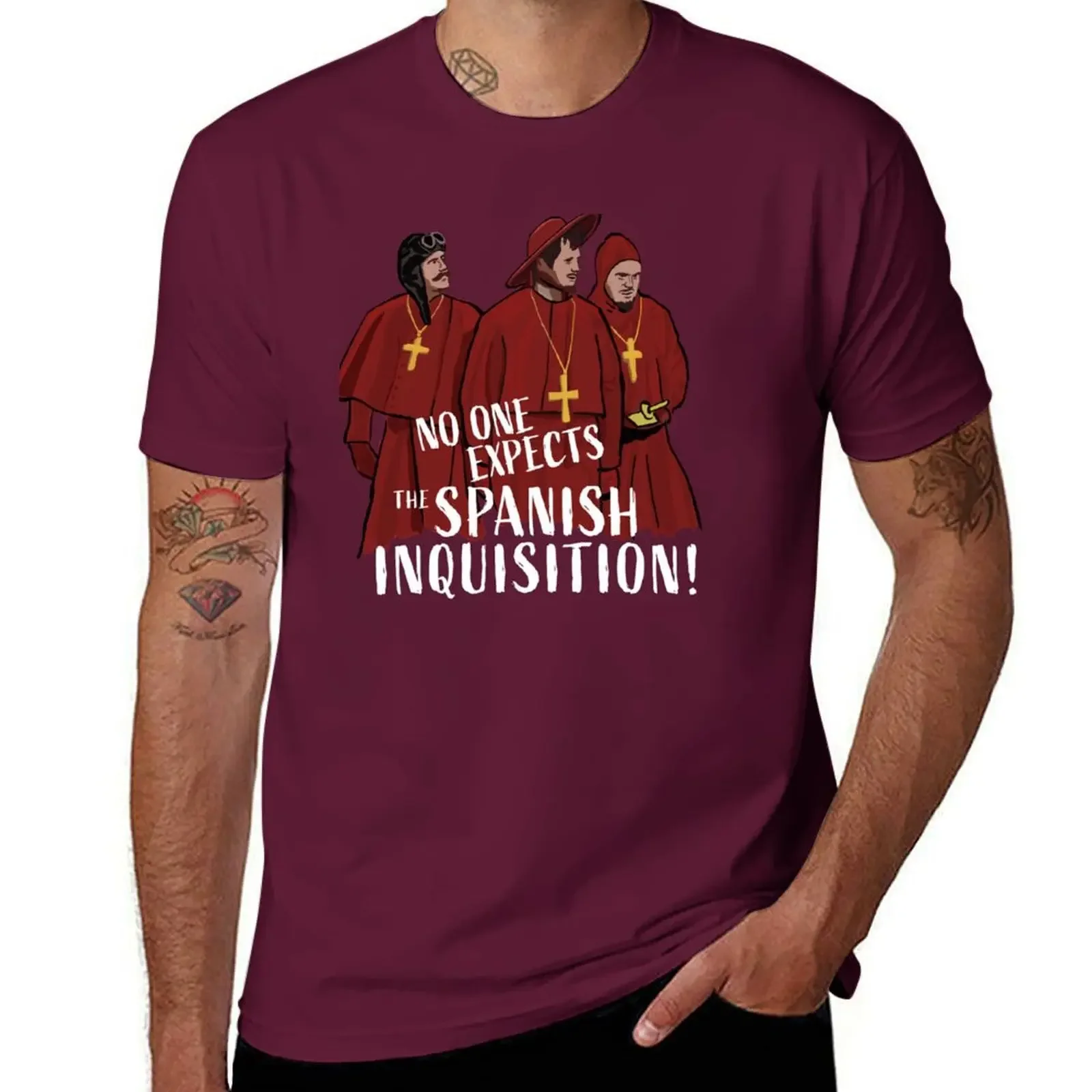 No One Expects the Spanish Inquisition! T-Shirt oversizeds blanks Blouse mens cotton t shirts