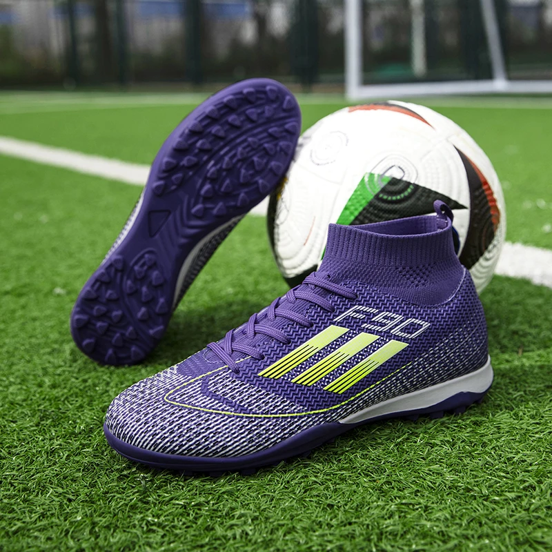 

2025 High Top Football Shoes Men Casual Sneaker Resistant TF/FG Sportswear Society Students Training Soccer Shoes Ultralight Foo