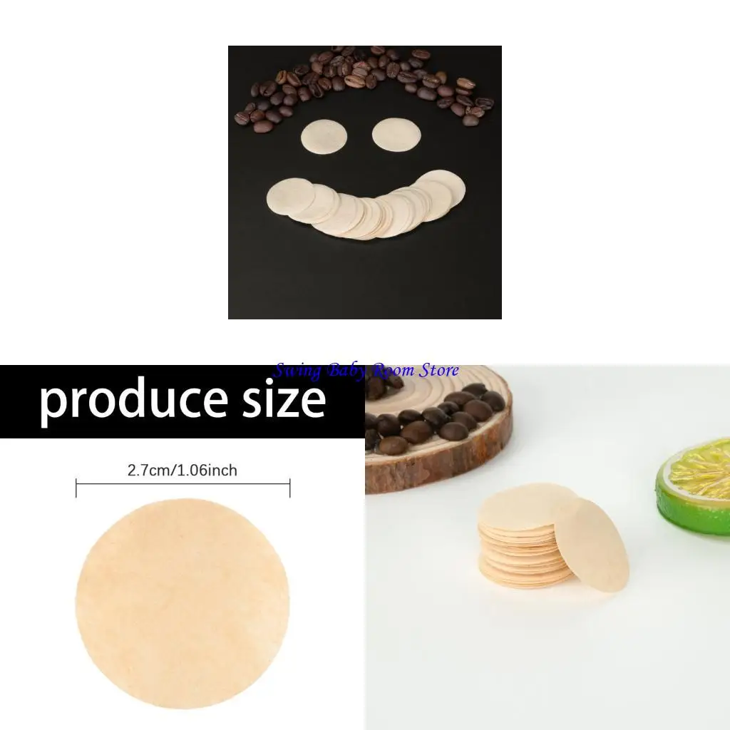 K1AD Additional Thick 27MM Coffee Filter Articles five hundred Count Natural Substance Prevents Tearing During Removal Process