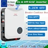 100A MPPT 컨트롤러가 내장된 6.2kW 48V 하이브리드 태양광 인버터, 500VDC PV 입력, 230VAC 출력, 순수 사인파, 차단기 빗 1