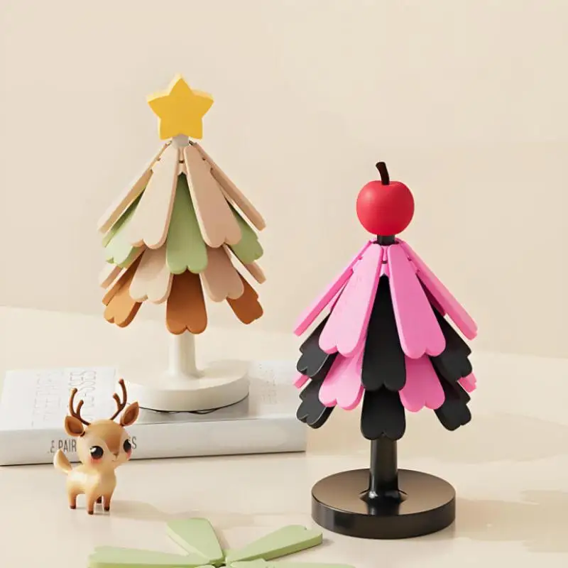 Christmas Tree Silicone Coaster Waterproof Heat Resistant with 4 Detachable Coasters Pot Teapots Drink Holders Christmas Decor
