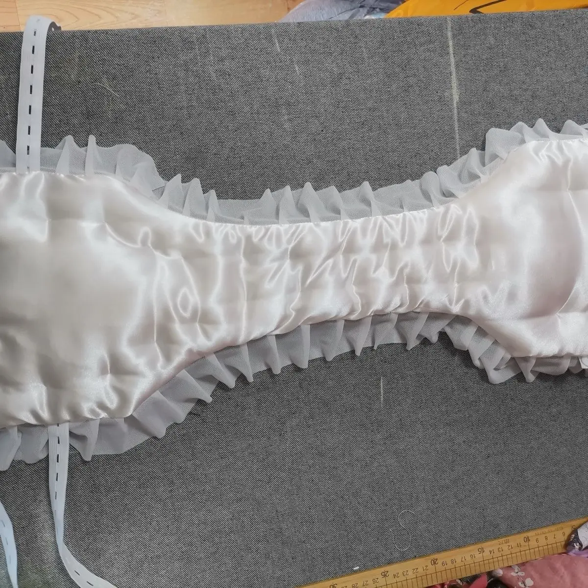 Handmake Uomo Donna Spessore a prova di porri in cotone misto Dimensioni Puffy Grande tocco setoso Orlo in pizzo Foral T-Brie Elastico in vita