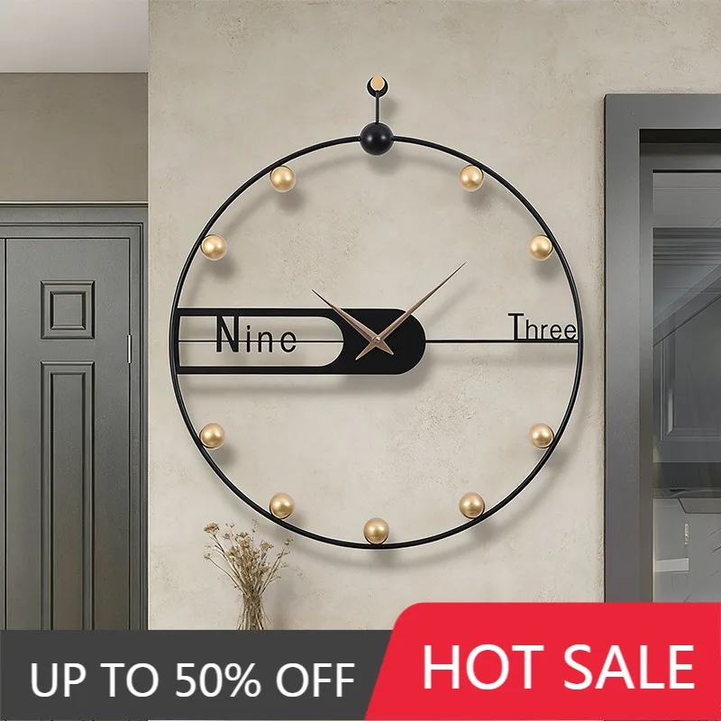 Metal Wall Clock Stylish Minimalist Design Decorative Wall Clocks Modern Interior Silent Watch Nordic Arts Home Decoration
