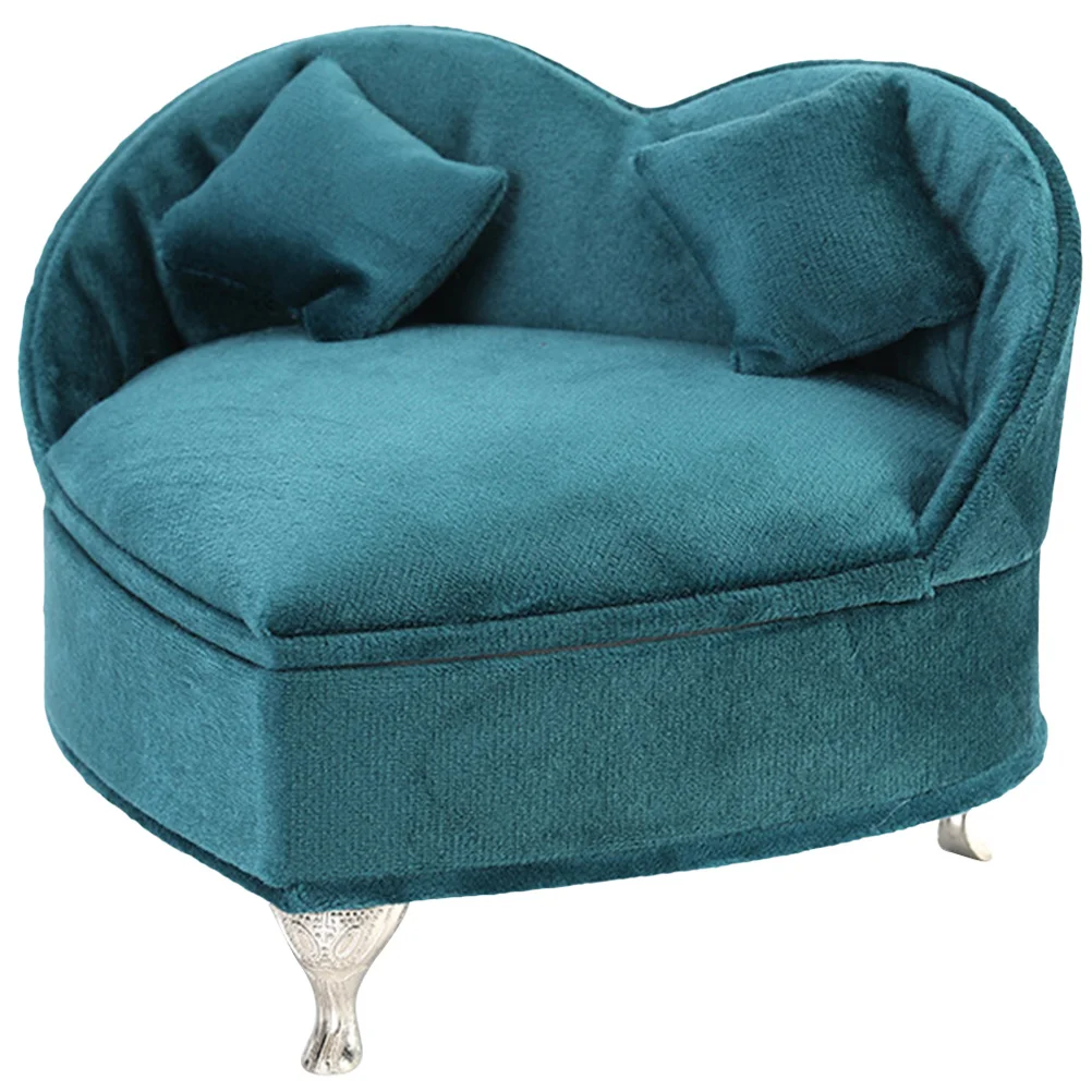 

Sofa Shaped Jewelry Organizer Portable Small Jewelry Box Travel Case Ring Earrings Necklace Storage Box Soft Lining Protective