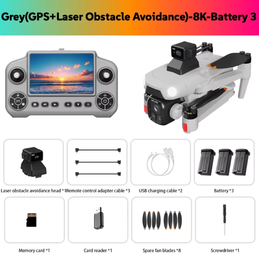 Lenovo GPS RC Drone 8K Professionele HD Luchtfotografie Laser obstakelvermijding Vliegtuig Quadcopter Drie-assige gimbal Dro