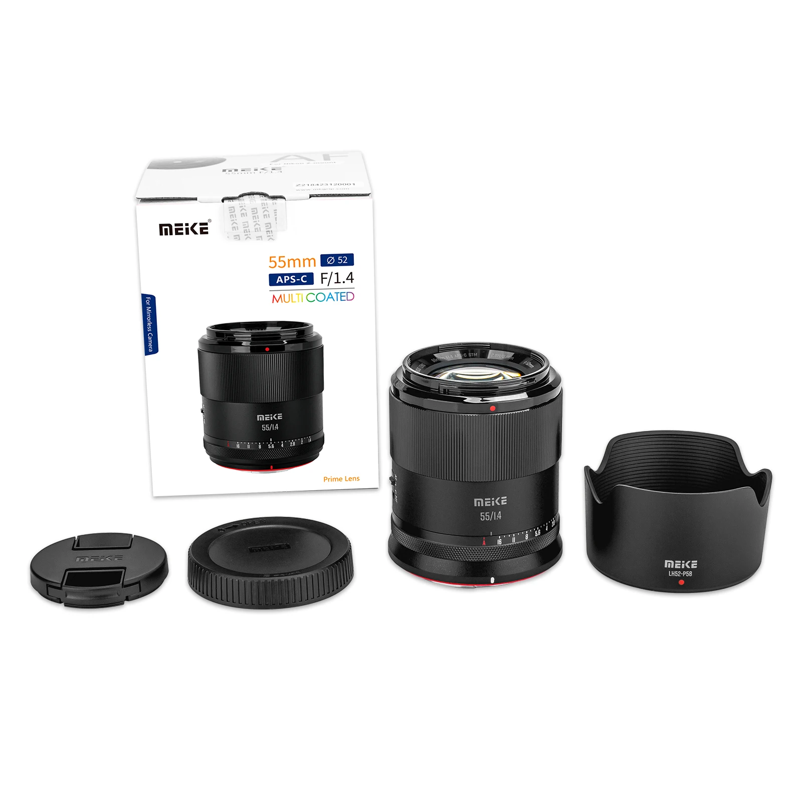 Meke Meike 55mm F1.4 APS-C Autofocus Portrait Lens for Sony E Nikon Z Fuji X Mount ZFC A6600 Z5 Z6 Z7 Z6II Z8 Z9 A6300