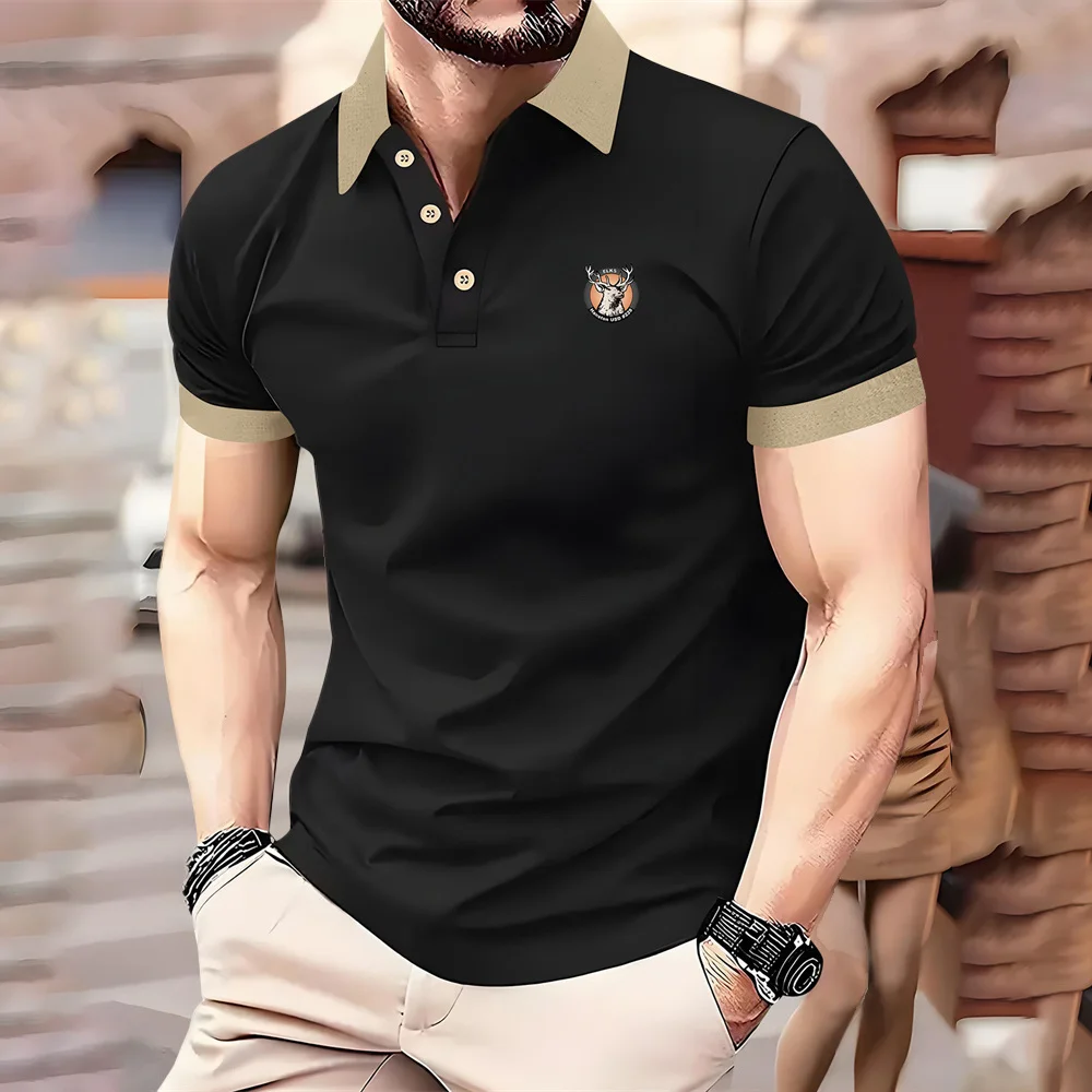 New In Tops Tees Men's Polo Shirt Men's Sports Short-sleeved Summer Shirt For Mant High-end Oversized Clothing Polo Shirt Man