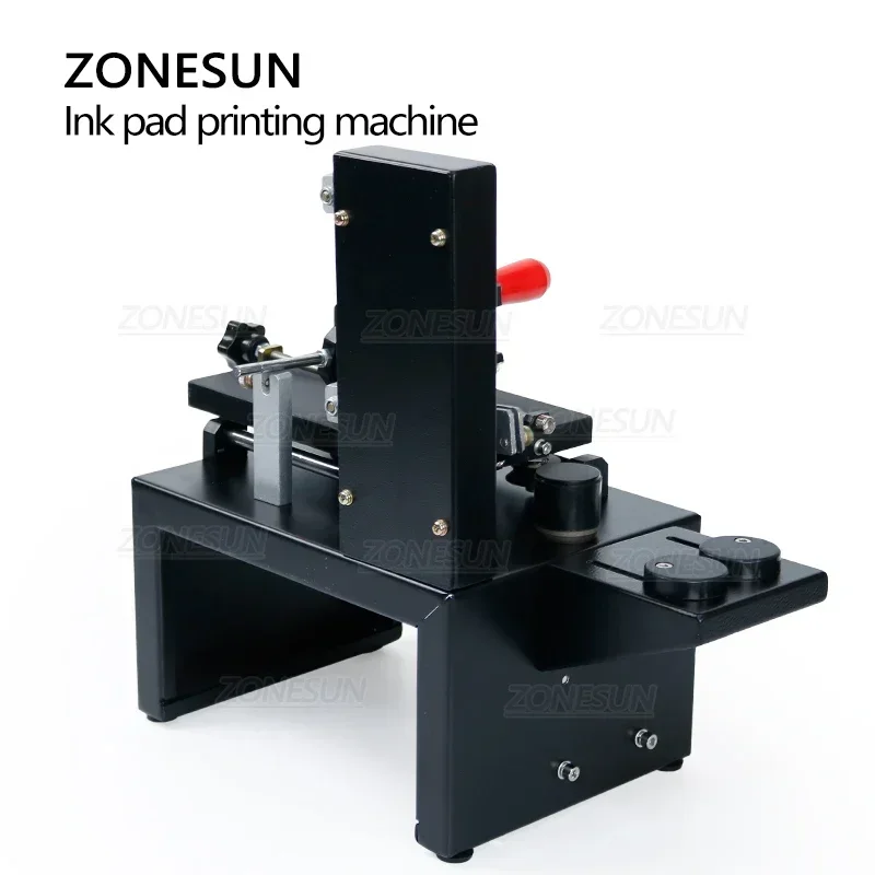 ZONESUN تاريخ الإنتاج اليدوي دفعة نمط شعار آلة طباعة الحبر يمكن صندوق طابعة الوسادة