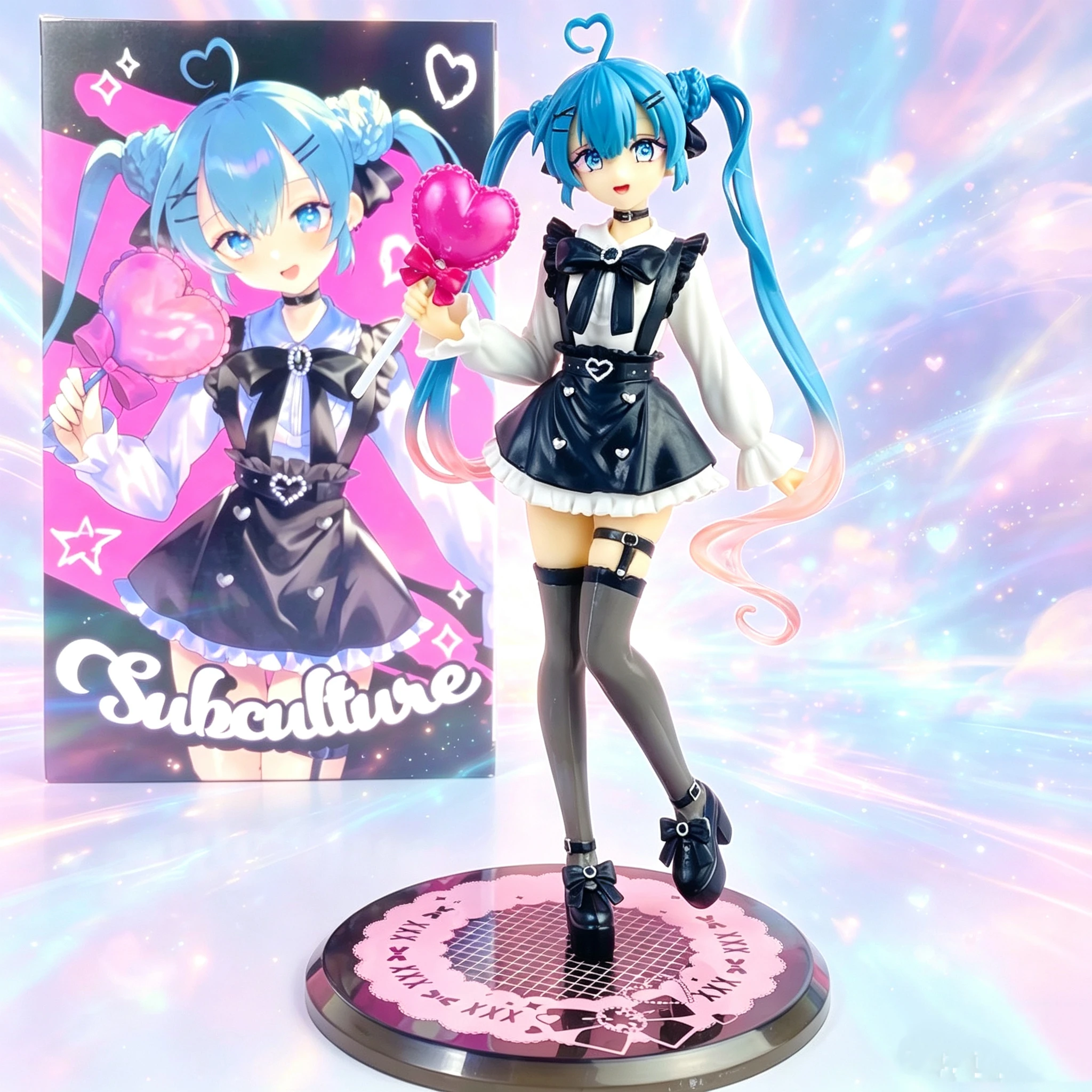 Heiße Kawaii Mädchen Hatsune Miku Anime-Figur Mode-Subkultur Miku Actionfigur Weihnachtsgeschenk PVC-Sammlermodell Puppe Spielzeug
