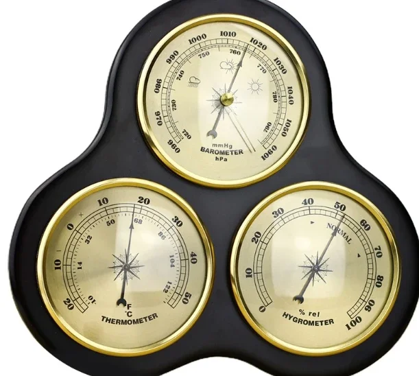 

A Traditional Weather Station, Barometer with Thermometer and Hygrometer No Battery No Battery Required Hanging Home Weath