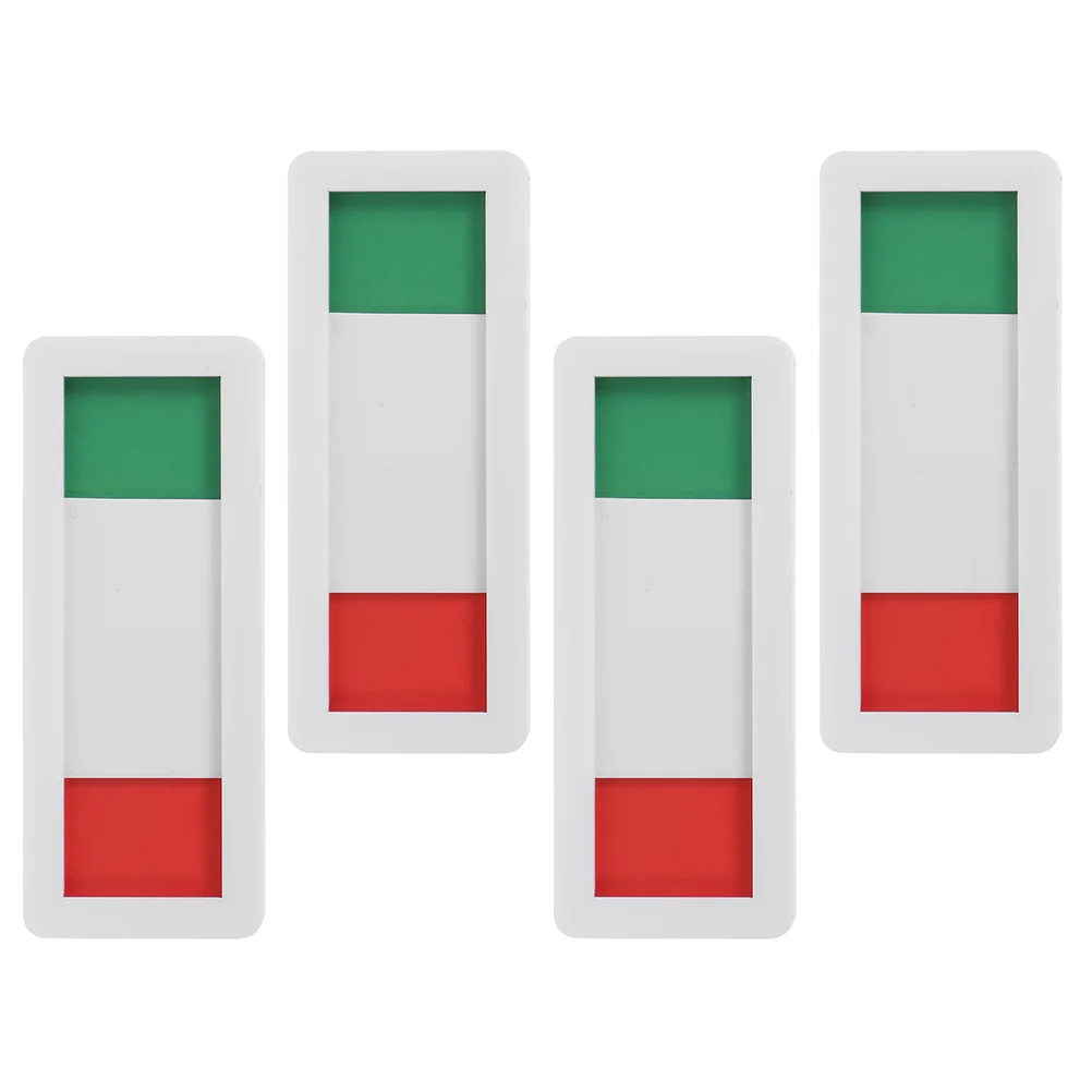 4 قطعة علامة الباب الشريحة الضوء الأخضر المنزلق لوحة الموظفين الأحمر النيون تسجيل باب غرفة الاجتماعات مؤشر الخصوصية لا تزعج تذكير علامة