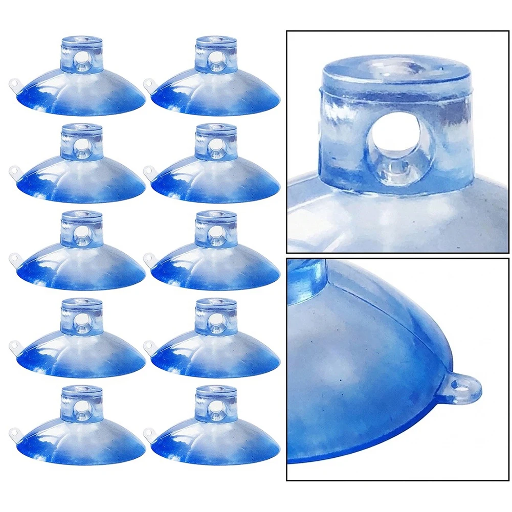 Dual Hang Suction Cups with Side For Pilot Hole for Glass Casement Mounting Supporting Various Hanging Accessories