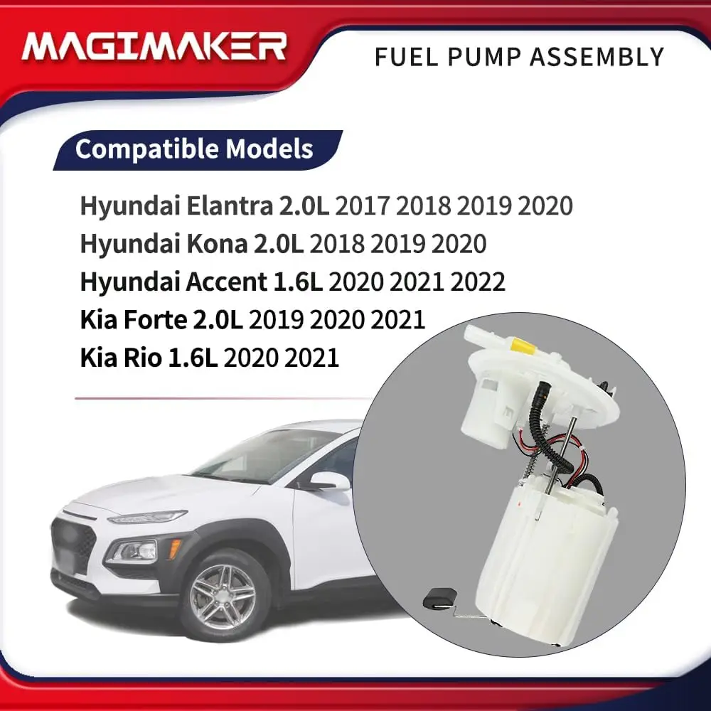 31110-F3500 Fuel Pump Module Assembly Compatible with Hyundai Elantra Kona Accent 2017-2022, for Kia Forte Rio 2019-2021