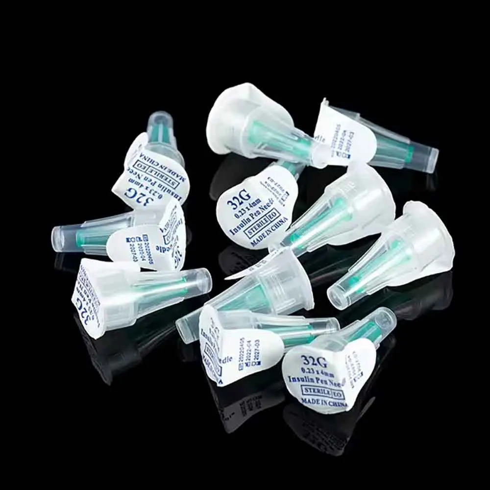 

100Pcs/Box Sterile Insulin Pen Needles 32G 4mm Individual Packed Universal Fit for All Insulin Pens